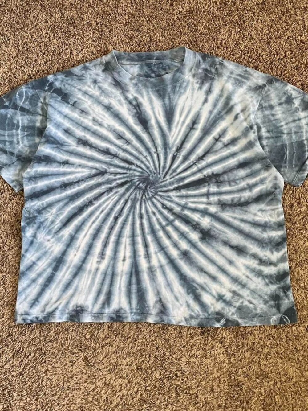 Tie-Dye T-Shirt Blue Men's Large Retro Colorful Hippie Tee